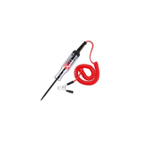 1 Pièce Testeur de circuit automobile 3-48V avec voltmètre,lampe de test d'affichage à rétroéclairage LED robuste,testeur de tension DC bidirectionnel,stylo de test de lumière électrique