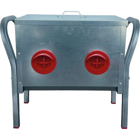 Mangeoire Volailles Galvanisée À Trémie 4 Ouvertures 15kg - Gaun (1/3)