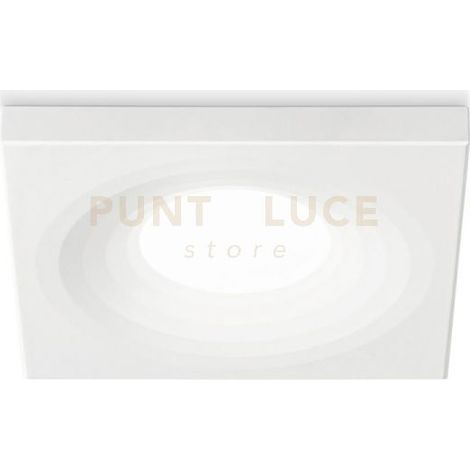 GFA181- FARETTO DA INCASSO QUADRATO 9,4X9,4CM 1 LUCE ATTACCO GU10 BIANCO ALLUMINIO IP20