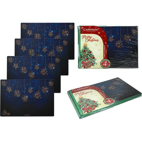 Set di 4 tovagliette in sughero - Natale (carmani)