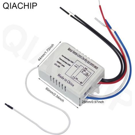 Télécommande Sans Fil RF 433 MHz - Relais Bidirectionnel 220 V - Interrupteur Pour Ventilateur Et Ampoule - Lot De 2 (1/4)