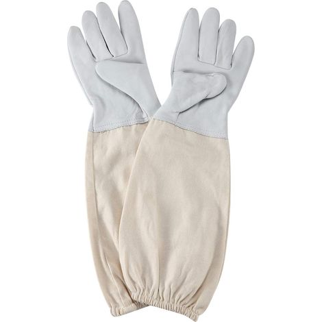Goatskin Leather Beekeeping Gloves Breathable Comfortable Elastic Cuff Beekeeping Supply XXL (1/5)