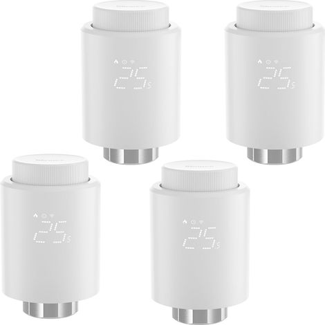 Set mit 4 intelligenten ZigBee 3.0 Thermostatventilen, geeignet für SONOFF TRVZB - Intelligenter Heizkörperthermostat mit Sprachsteuerung, Fenstererkennung und Alexa Home Assistant-Kompatibilität (1/5)