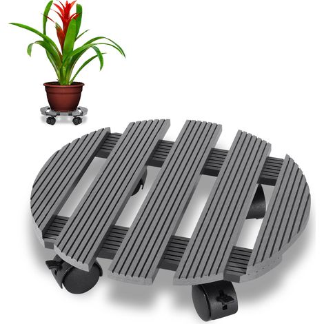 Wolketon Supporto per piante per piante di roulette Supporto per la pentola della porta del giardino 30 x 30 cm (1/5)