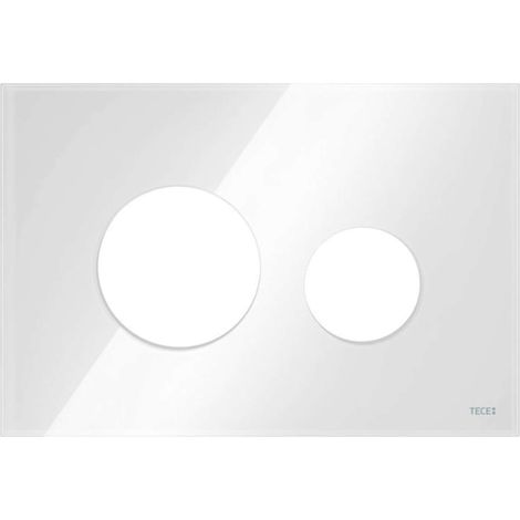 TECE TECEloop Embellecedor para placa de accionamiento para inodoro Vidrio blanco, 9240671 (1/2)