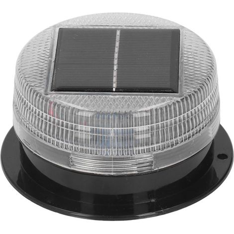 Traffico, luce solare, 6 LED, rosso e blu alternati, stretto, rotondo, portatile. (1/5)