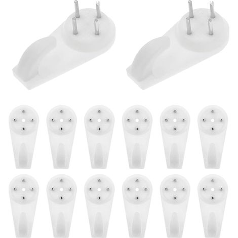 HOXILEELEO - Lot de 20 crochets sans trace pour murs durs, kit de suspension pour cadres, crochets de suspension pour plaques de plâtre, cloisons sèches et murs en béton. (1/3)
