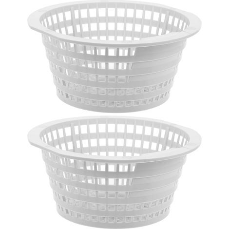 Panier de Skimmer de Piscine en Abs Blanc Léger et Facile à Ranger, Lot de 2 Pièces pour Filtration des Piscines Hors Sol (1/5)