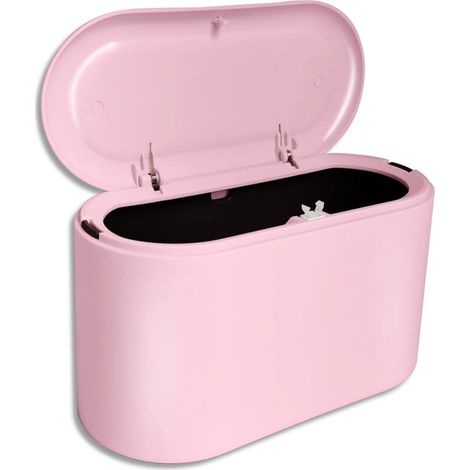 Fei Yu Mini Poubelle en Plastique Avec Couvercle,Petite Poubelle de Tabl, Pour les salles de Bains, Bureaux , Bureau,Cuisine, Voiture,Porte-Maquillage