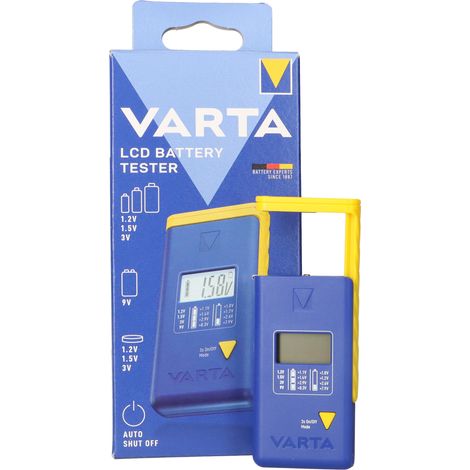 Varta Batterietester LCD Battery Test Messbereich (Batterietester) 1,2 V, 1,5 V, 3 V, 9 V Akku, Batt (1/5)