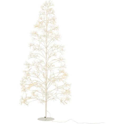 Sapin en Métal 2700 LED "Howard" 210cm Blanc