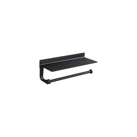 Dispensador de toallas de papel de pared, soporte de aluminio para toallas de papel, XU, soporte negro para toallas de papel de cocina