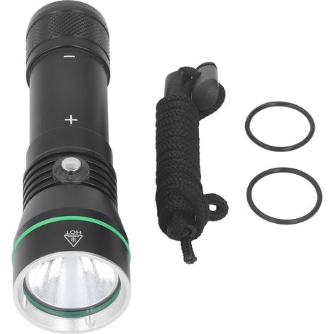 torche de plongée ultra lumineuse 1200 lm en alliage d