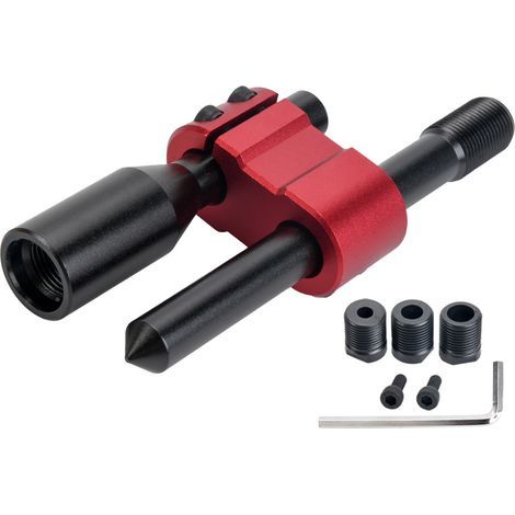 H-shaped shift lever extension, aluminum shift knob extension, manual shift lever with 3 adapters, extended quick shift lever head - red (1/4)