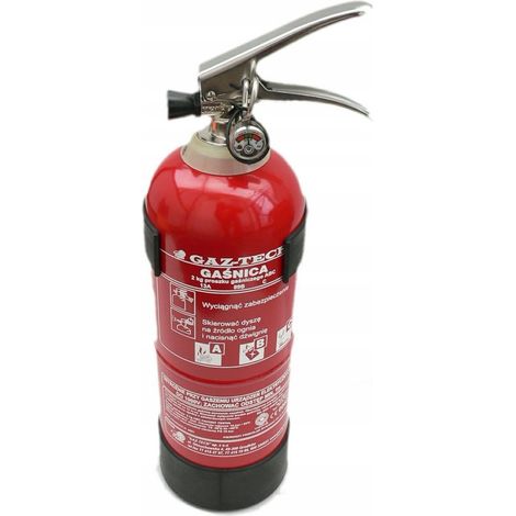 Extincteur à poudre pour voiture avec manomètre, 2 kg (1/2)
