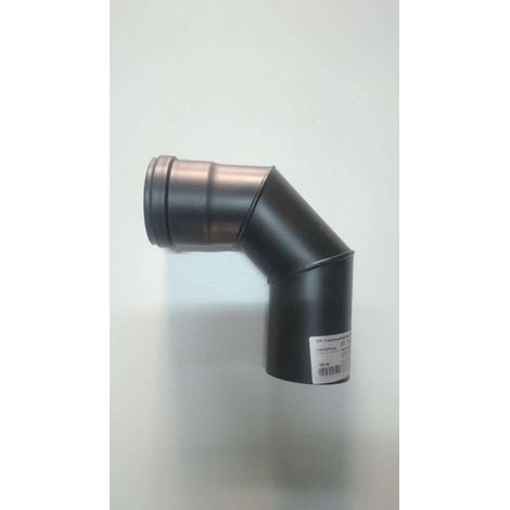 PROFESSIONAL PELLET GOMITO PER STUFA A PELLETS NERO D.100 A 90