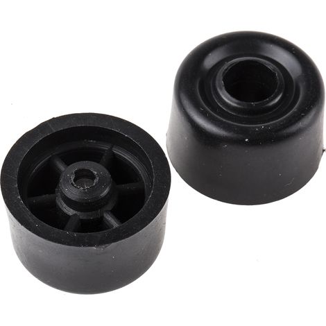 Rs Pro – Butoir de porte en PVC noir – Amortisseur 32mm – Lot de 4 unités – Protection contre les chocs en milieu intérieur