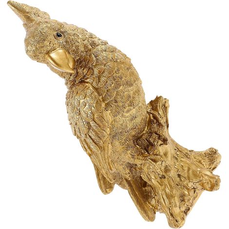 Figurine de Perroquet en Résine 25 CM Charmante pour Décoration Intérieure et Extérieure Adaptée aux Armoires à Vin et Meubles TV (1/5)