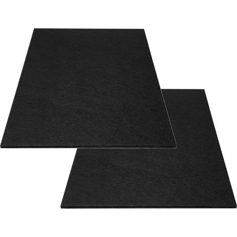 2x Patin feutre autocollant grande feuille à découper 300x210mm très épais 5mm antidérapant pied meuble table chaise parquet protection, noir (1/4)