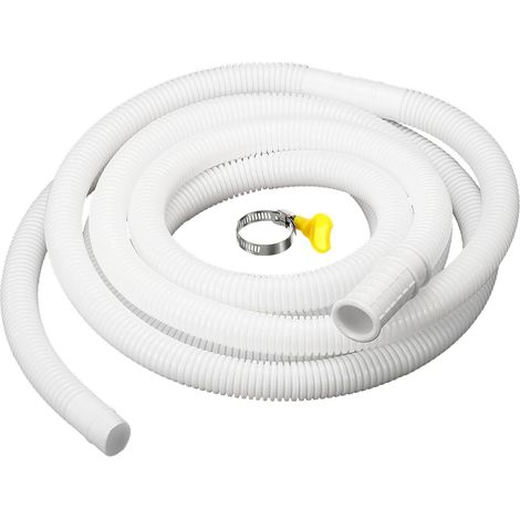 Universel Climatisateur Drainage Tuyau 16mm ID 9,8ft Blanc Avec Pince, Pour AC Unités Lave-Linge (1/5)