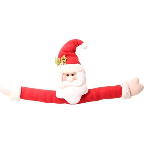 Boucle de Rideau de Noël en Flanelle Rouge, Forme Père Noël Créative, Décoration Chic pour Chambre et Restaurant, Ambiance Festive Garantie (1/5)