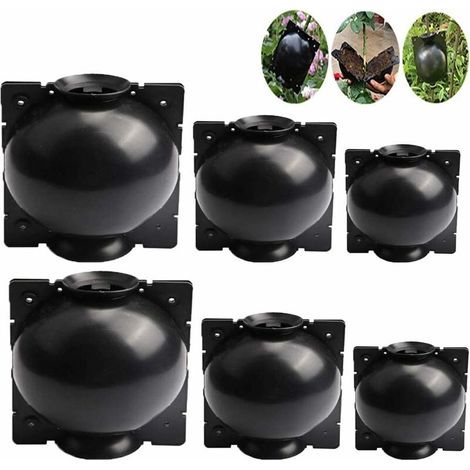 6pcs Plant Assisted Rooting Device High Pressure Propagation Ball Box Grafting Plant Propagator Rooting Ball Devices Assisted Cutting Rooting Plant for Garden Grafting Rooting Growing Breeding(S+M+L)