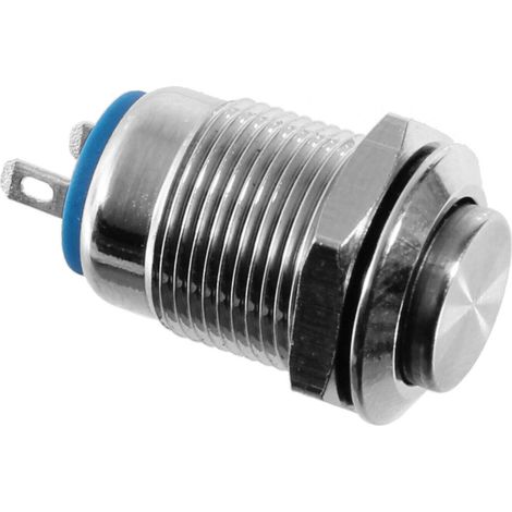 12 mm Taster Schalter Drucktaster Klingeltaster KFZ Motorrad Edelstahl Schließer (1/2)