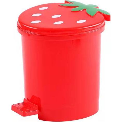 Poubelle de cuisine et de bureau en forme de cœur, poubelle de papier de bureau à la mode, poubelle domestique en plastique (1/5)
