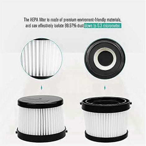 Lot de 4 filtres HEPA DCV5011H pour aspirateur à main sans fil DCV501HB, avec 8 filtres à manchon en mousse et 1 filtre Bru Edition 0703