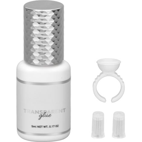 Colle à faux cils 5 ml transparente, séchage rapide, adhérence forte, longue tenue, professionnelle pour usage domestique et salon (1/5)