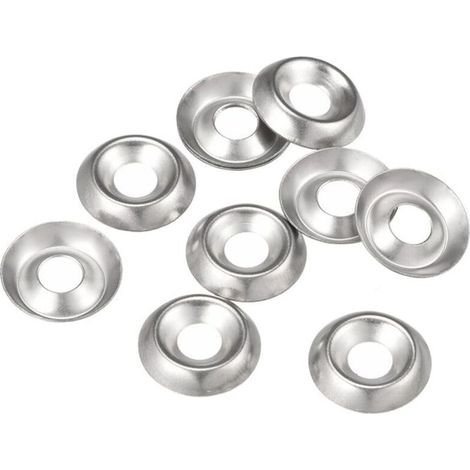 Rondelle de coupe en acier inoxydable 304 Tête fraisée pour boulon vis 100Pcs (1/4)