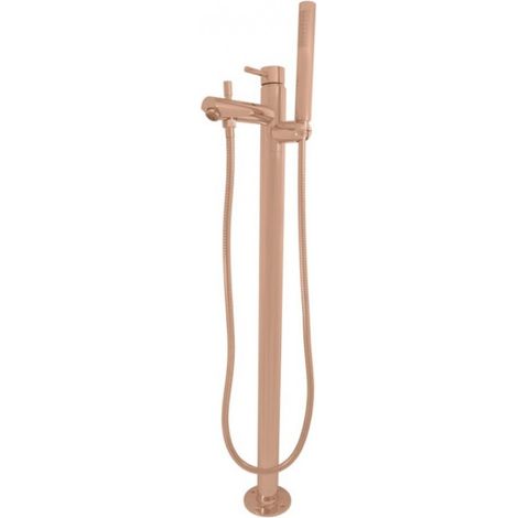 Mitigeur baignoire sur pied SEINA en laiton rose gold poli H. 93,2 cm (1/4)