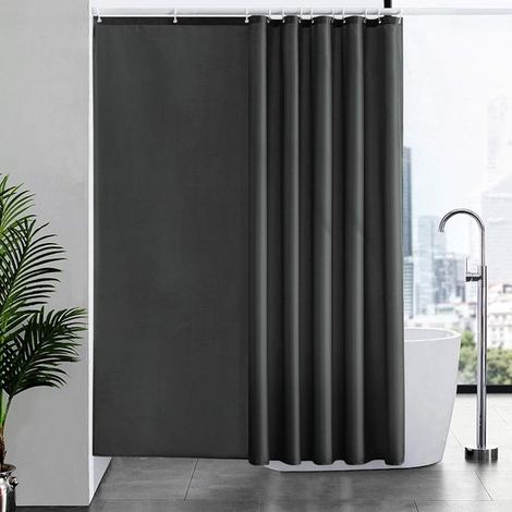 Rideau de douche imperméable 200x200 cm, en polyester lavable et résistant aux moisissures, pour la salle de bain (1/5)