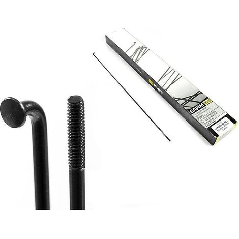 Raggio Sapim Leader Black da 2,0 mm in acciaio inox nero (senza nipplo) (1/5)