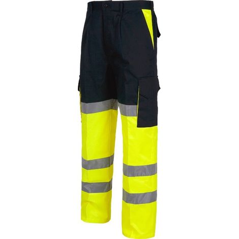 Pantalón de alta visibilidad con bolsos de apertura inclinados WORKTEAM C3214 (1/3)