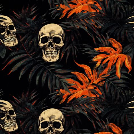 Tela decorativa para exteriores Oxford - Motivo de calavera I DX4134 (1/5)