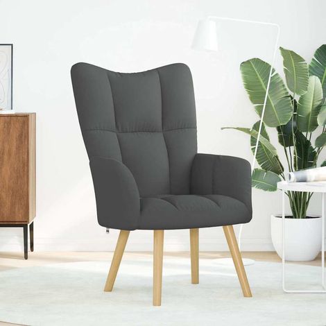 Chaise de salon,Chaise de relaxation Gris foncé Tissu CFW79927 (1/5)