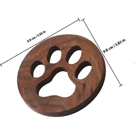 Dessous de verre en bois pour tasse, isolant thermique, 1 pièce, marron, fait main. (1/4)