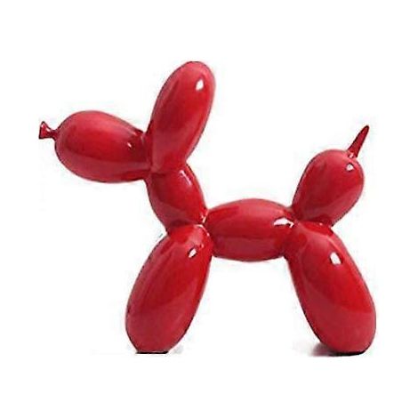 Sculpture de chien en résine et ballon, statue d'animal, artisanat, ornement, décoration de bureau (1/4)