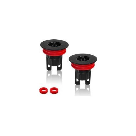 Lot de 2 siphons douche 39-45mm avec clapet anti-odeur et bouchon anti-colmatage – Idéal pour salle de bain et buanderie (1/5)