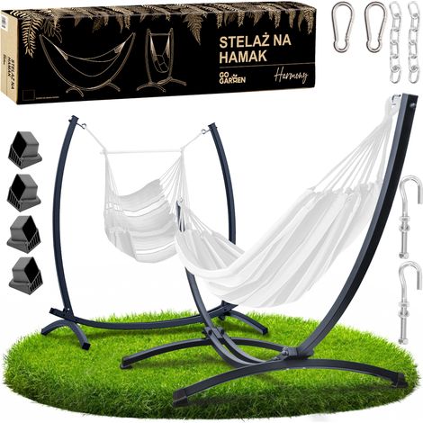 Estructura para hamaca, columpio, soporte de jardín, metal, silla brasileña, 2 en 1