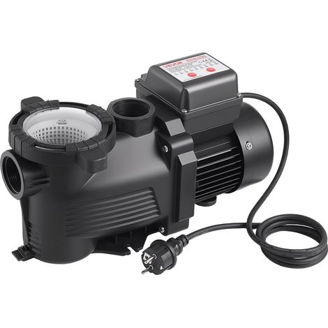 Poolpumpe 400 W mit 24-Stunden-Timer und Filterkorb, maximal 11.100 l/h Fördermenge, für Aufstellpools und eingelassene Becken (1/5)