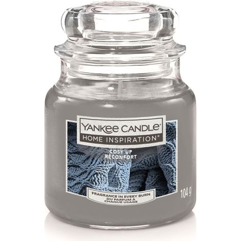 Yankee Candle Duftkerze Kleines Glas Cosy Up 104 g, grau Duft Kerze Duftkerzen