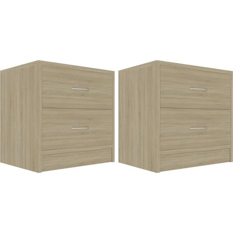 Maison Exclusive - Nachttische 2 Stk. Sonoma-Eiche 40x30x40 cm Ho