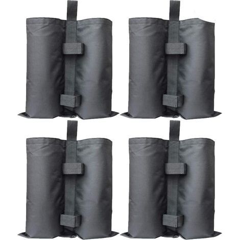 Lot de 4 poids de sable pour tonnelle, robustes, de qualité industrielle, pour pieds, tente d'ombrage, parasol de terrasse (1/5)