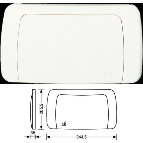 Placca Di Comando Mono TODINI - Bianco - Compatibile con Cassetta Hidrobo x Evolution Abs Alta Resistenza Ai Graffi