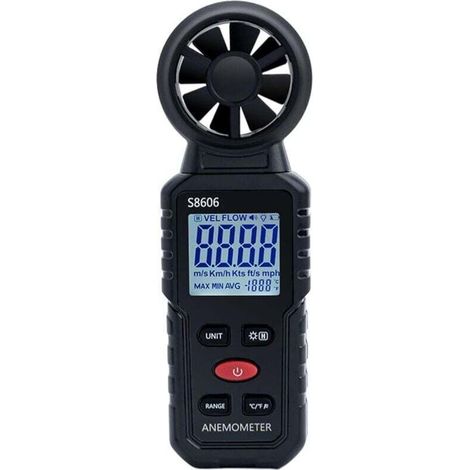 3-in-1 Tragbares digitales Anemometer, 0-45 m/s Messung von Windgeschwindigkeit, Windstärke und Windtemperatur, ideal für Navigation und Flug (1/5)
