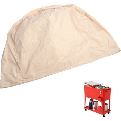 86 x 48 x 79 cm Party-Kühlwagenabdeckung, Schutzhülle für Getränkewagen im Freien, Zubehör, Beige (1/5)