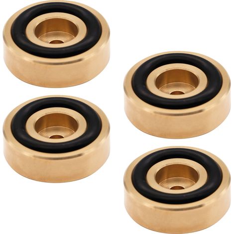 Kit de 4 pieds de planche à découper en laiton avec vis antidérapantes en caoutchouc, coussinets d'isolation acoustique pour haut-parleurs, amplificateur HiFi DAC de cuisine, 30 x 20 mm / 1,18 x 0,79 (1/5)