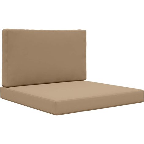 vidaXL Outdoor Sofa Cushion 2 pcs Taupe Polyester